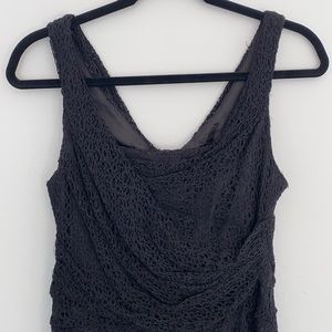 Express Black Lace Square Neck Dress